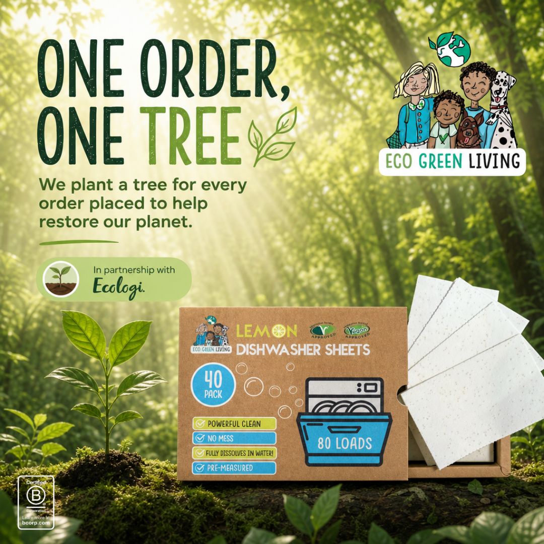 Eco Green Living Dishwasher Sheets – Lemon Scent | 40 Sheets