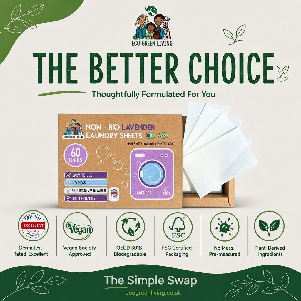 Non-Bio Laundry Detergent Sheets x 60 (Lavender) Eco Green Living