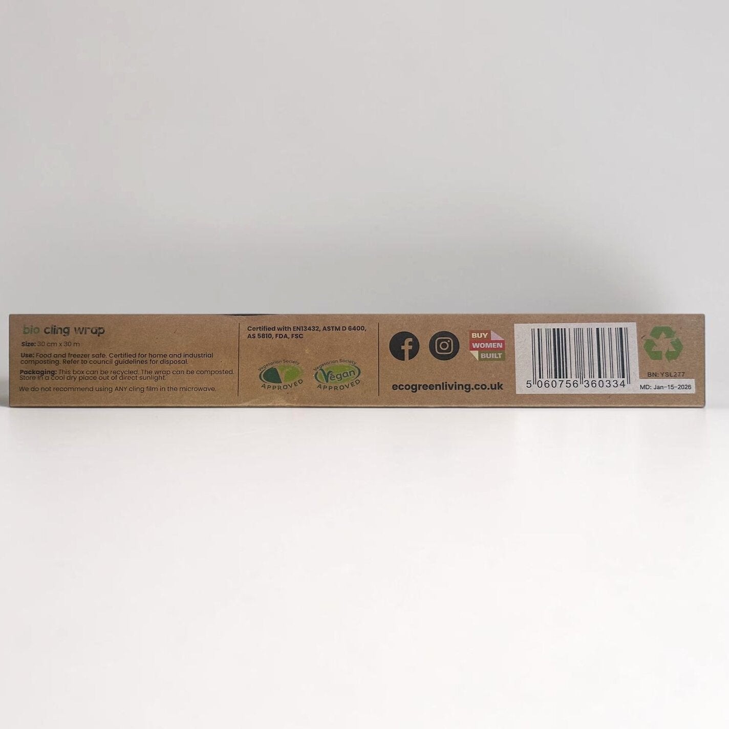 Compostable Cling Film - 1 x 30m roll