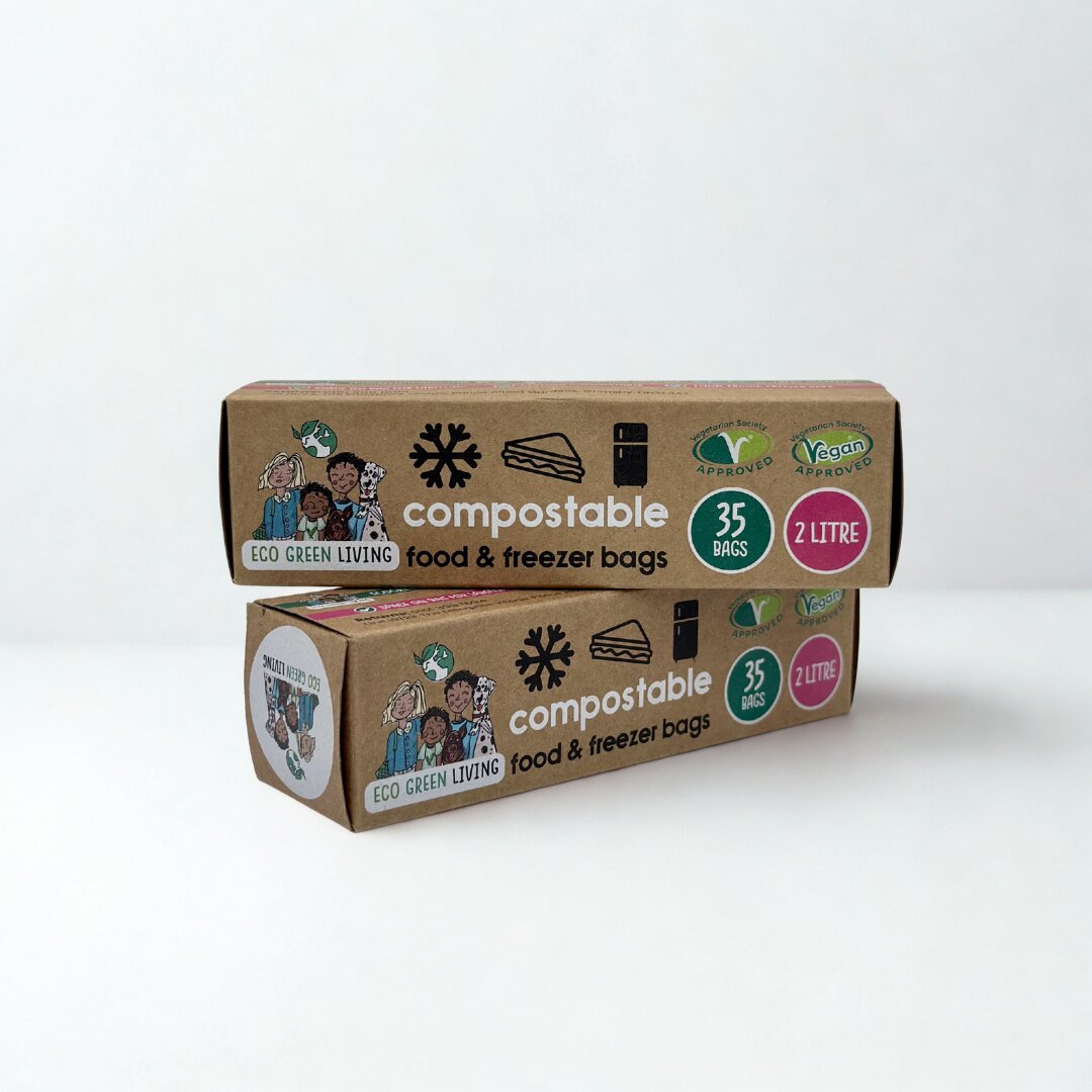 2 Litre Certified Compostable Food & Freezer Bags (35 bags)