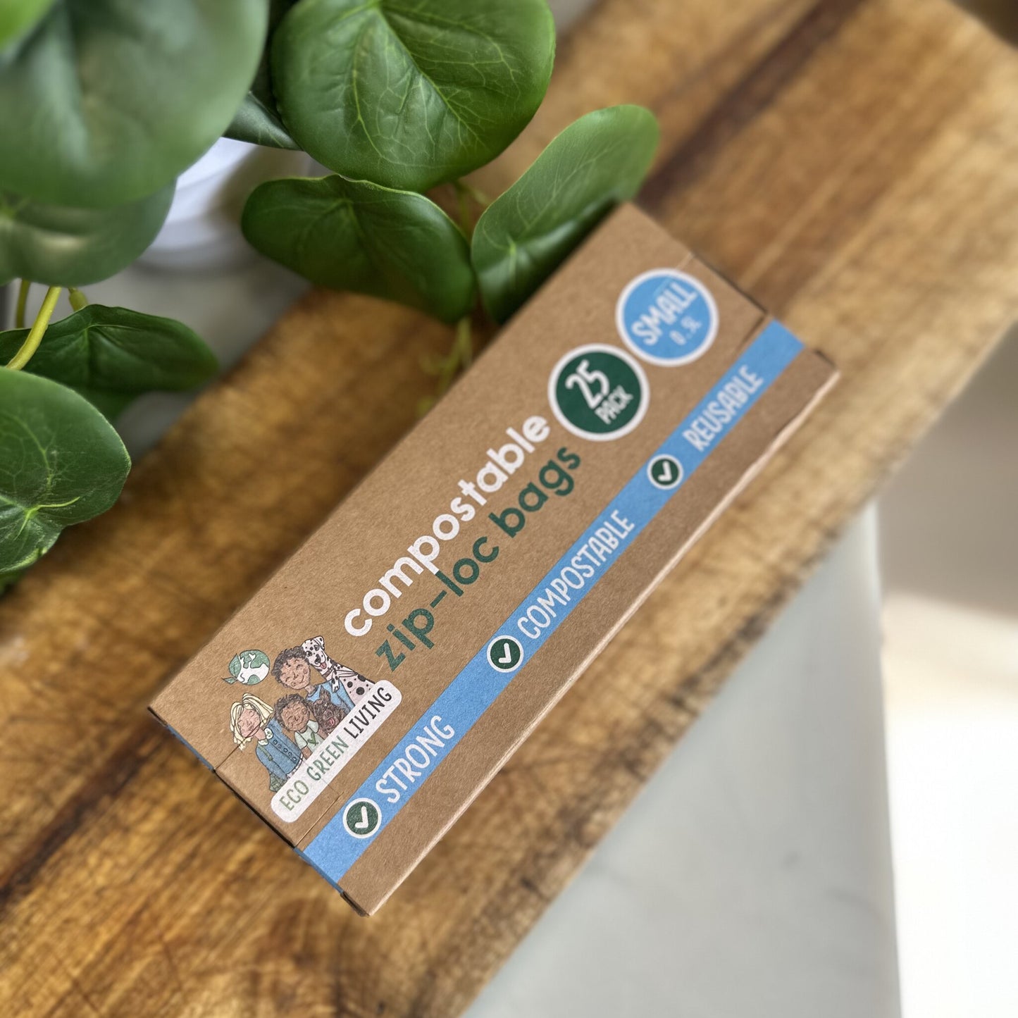 Compostable Resealable Bags Small | 0.5 Litre (25 bags)