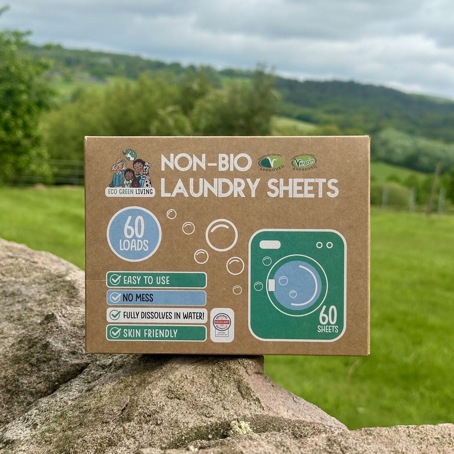 Non-Bio Laundry Detergent Sheets x 60 (Fragrance-Free) Eco Green Living