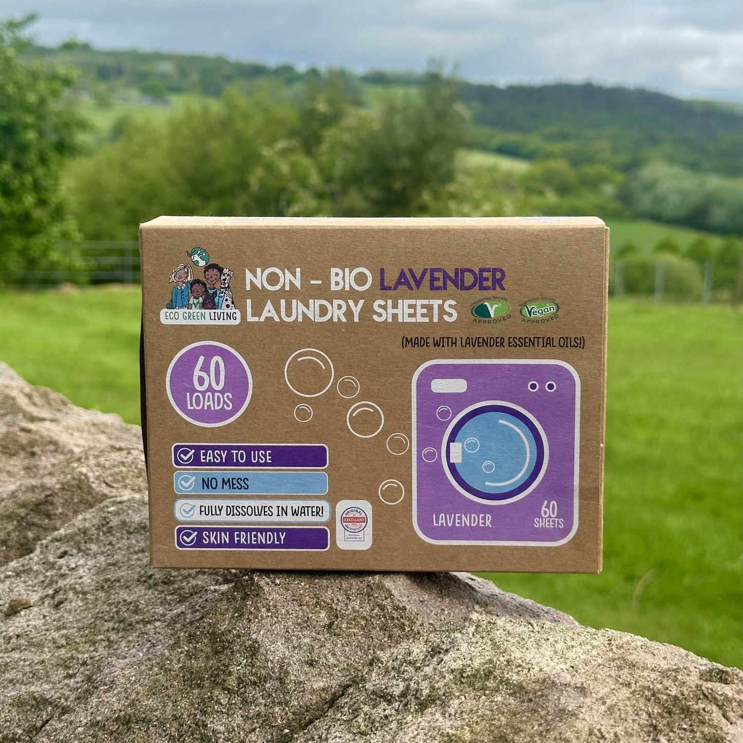 Non-Bio Laundry Detergent Sheets x 60 (Lavender) Eco Green Living