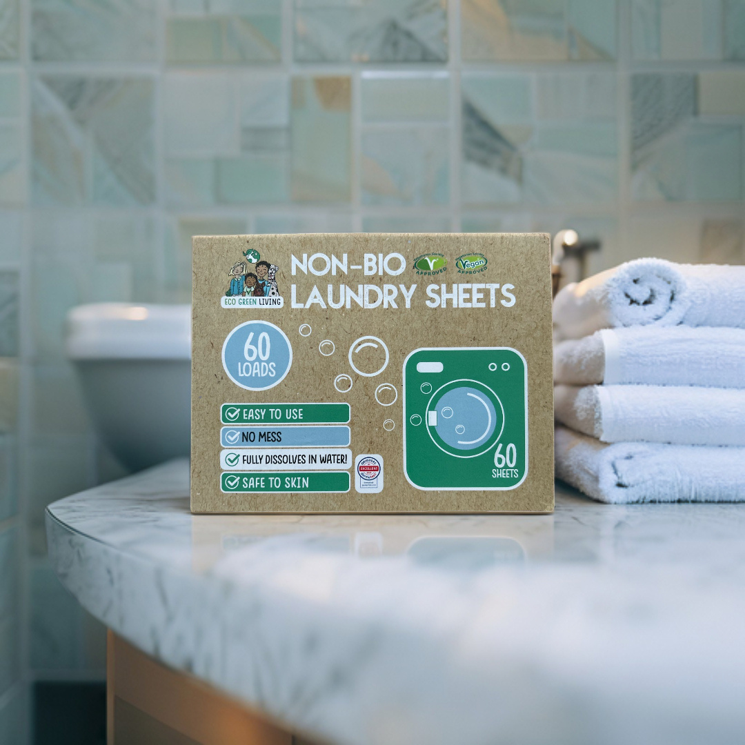Non-Bio Laundry Detergent Sheets x 60 (Fragrance-Free) Eco Green Living