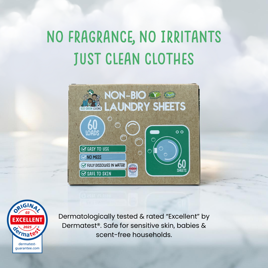 Non-Bio Laundry Detergent Sheets x 60 (Fragrance-Free) Eco Green Living