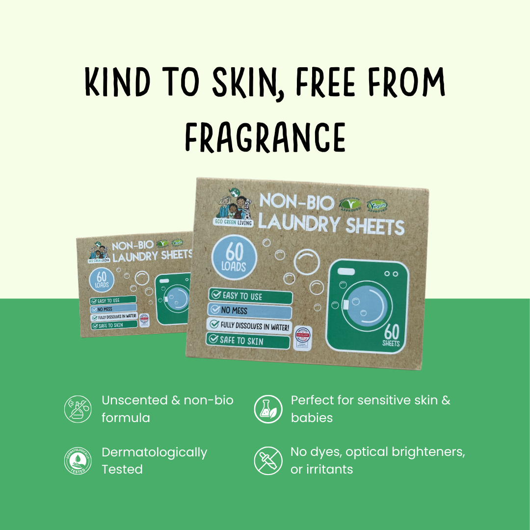 Non-Bio Laundry Detergent Sheets x 60 (Fragrance-Free) Eco Green Living