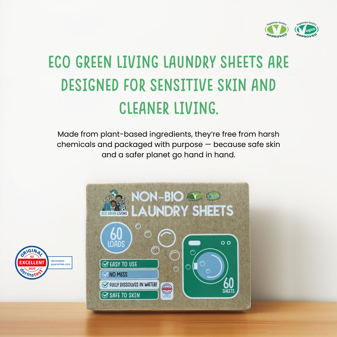 Non-Bio Laundry Detergent Sheets x 60 (Fragrance-Free) Eco Green Living