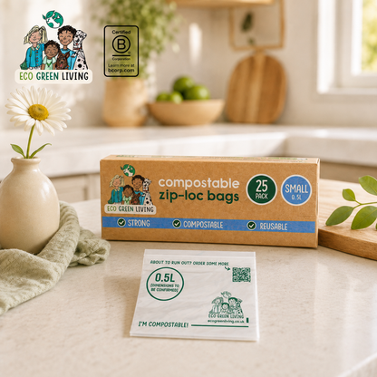 Compostable Resealable Bags Small  | 0.5 Litre (25 bags)