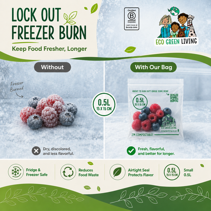 Compostable Resealable Bags Small  | 0.5 Litre (25 bags)