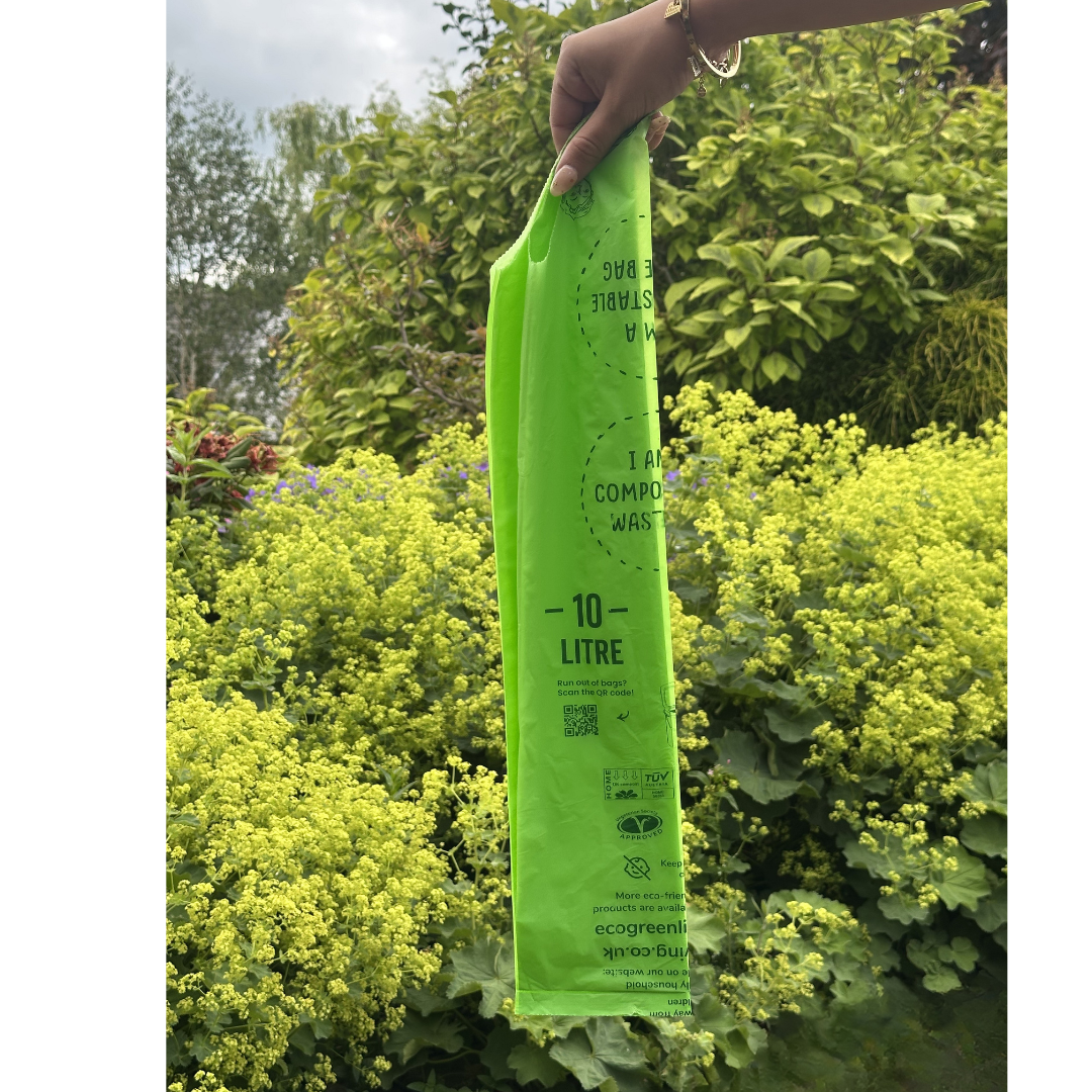 10L Compostable Waste Bags | 1 Roll of 18 Bags | Eco Green Living