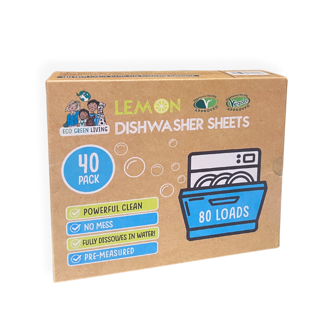 Eco Green Living Dishwasher Sheets – Lemon Scent | 40 Sheets
