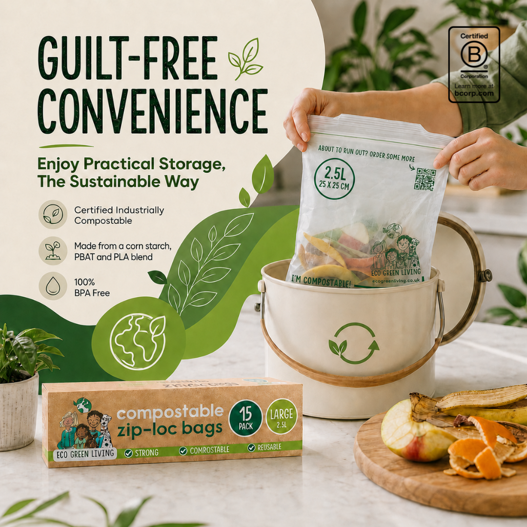 Compostable Resealable Bags Large  | 2.5 Litre (15 bags)