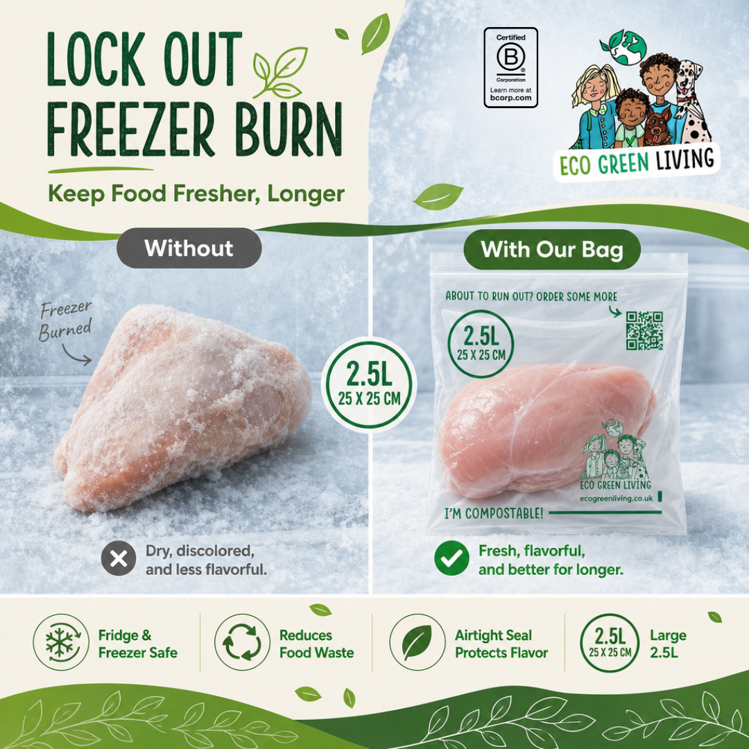 Compostable Resealable Bags Large  | 2.5 Litre (15 bags)