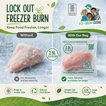Compostable Resealable Bags Large  | 2.5 Litre (15 bags)