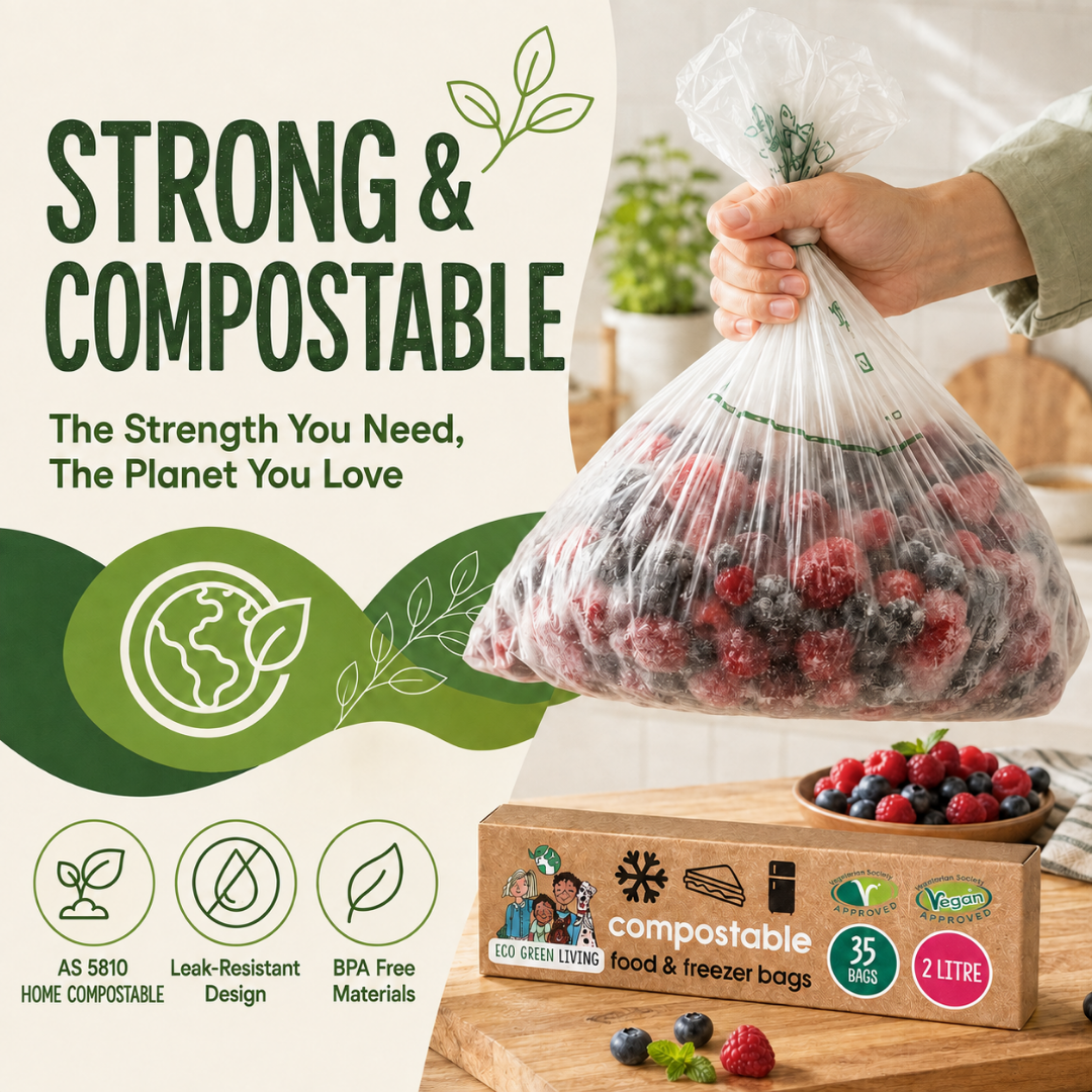 2 Litre Certified Compostable Food & Freezer Bags (35 bags)