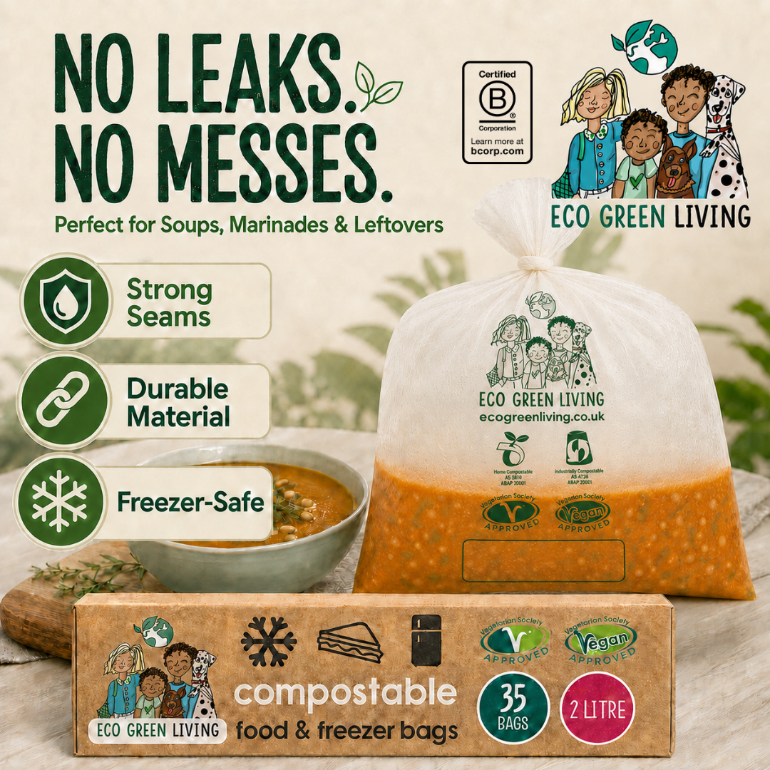 2 Litre Certified Compostable Food & Freezer Bags (35 bags)