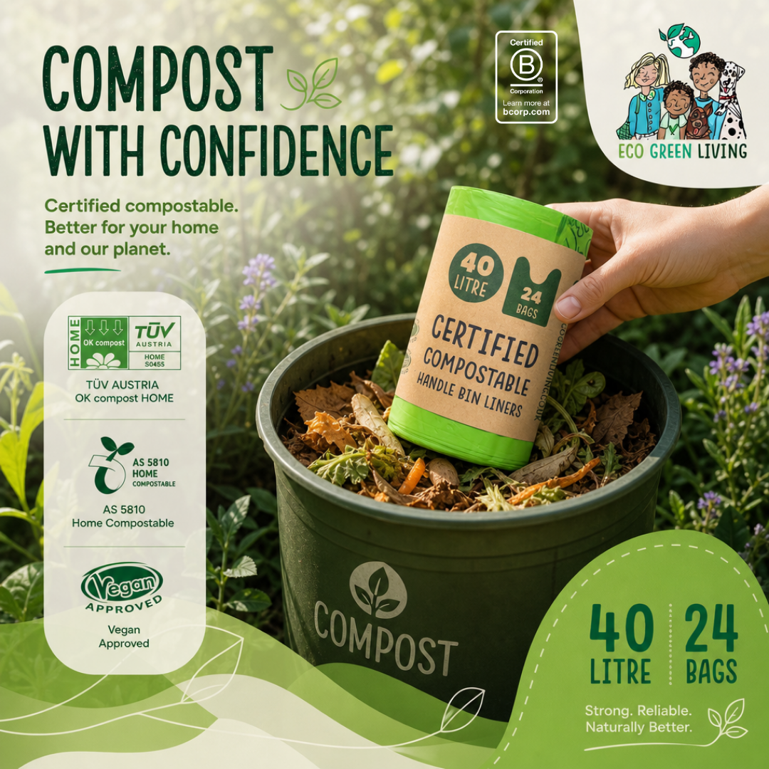 40L Bin Bags | 1 Roll of 24 Bags | Eco Green Living