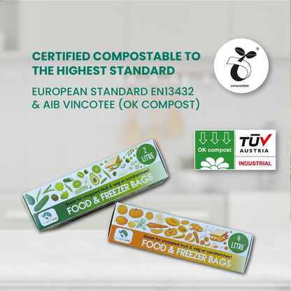 6 Litre Certified Compostable Food & Freezer Bags (20 bags) - EcoGreenBusiness