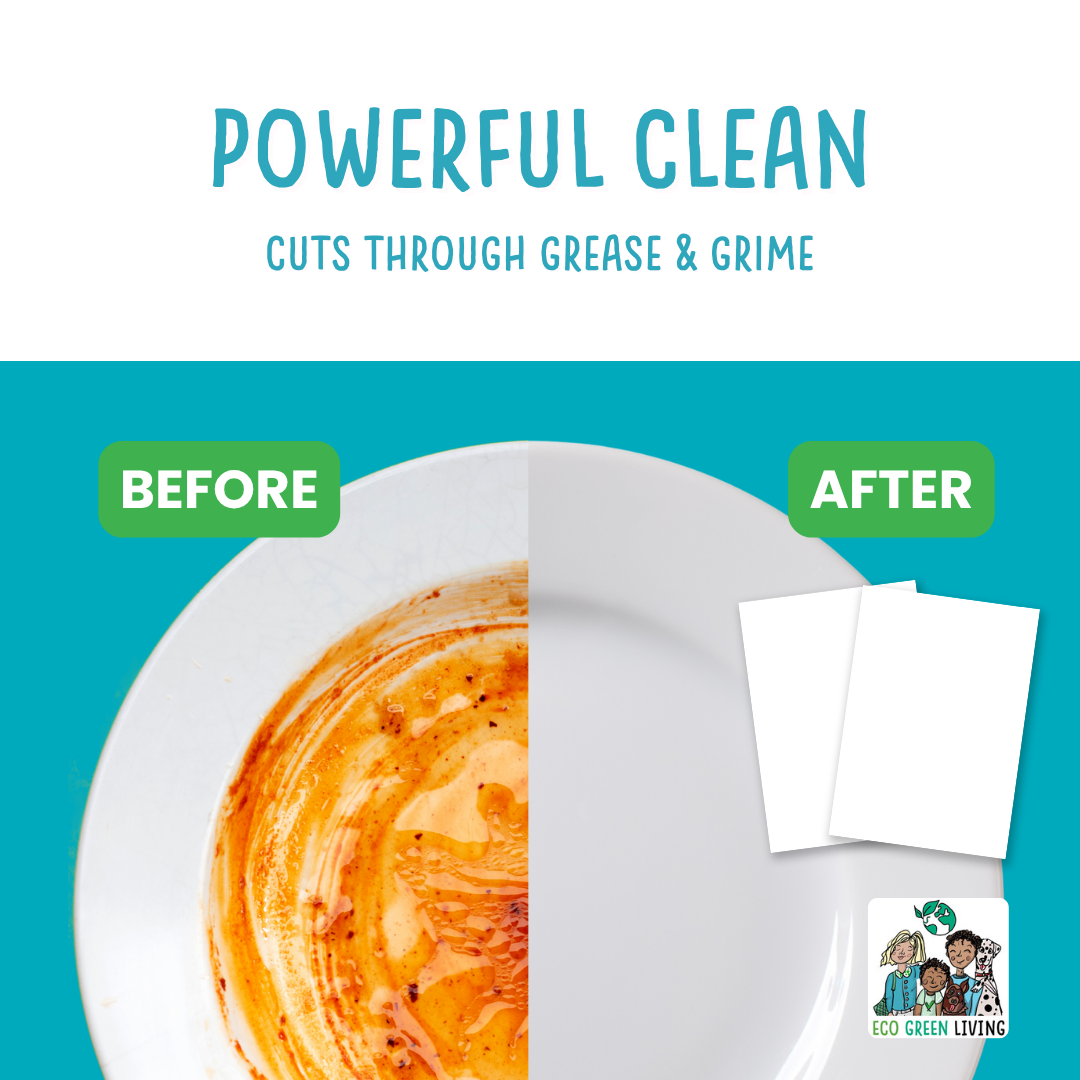 Eco Green Living Dishwasher Sheets – Lemon Scent | 40 Sheets