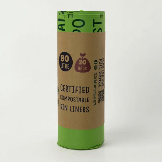 80L Bin Liners | 1 Roll of 20 Bags | Eco Green Living