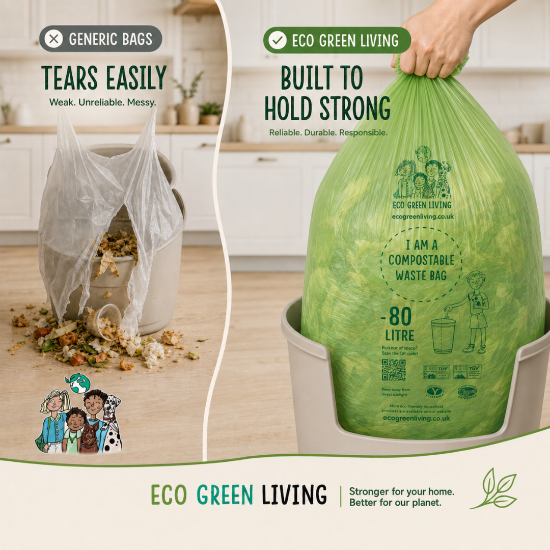 80L Bin Liners | 1 Roll of 20 Bags | Eco Green Living