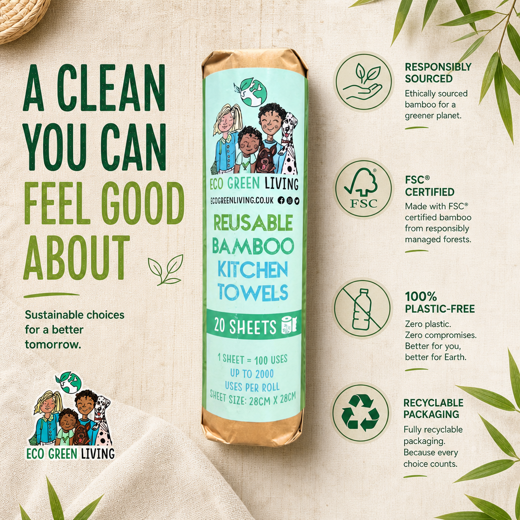 Reusable Bamboo Kitchen Towels