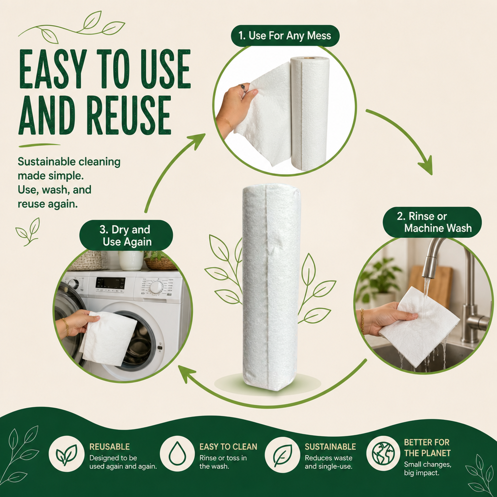 Reusable Bamboo Kitchen Towels
