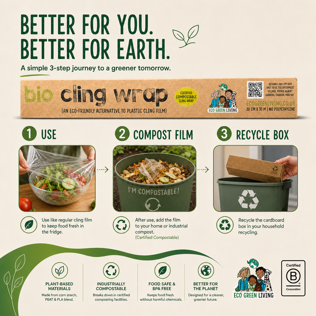 Compostable Cling Film - 1 x 30m roll