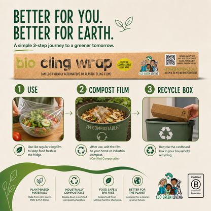Compostable Cling Film - 1 x 30m roll