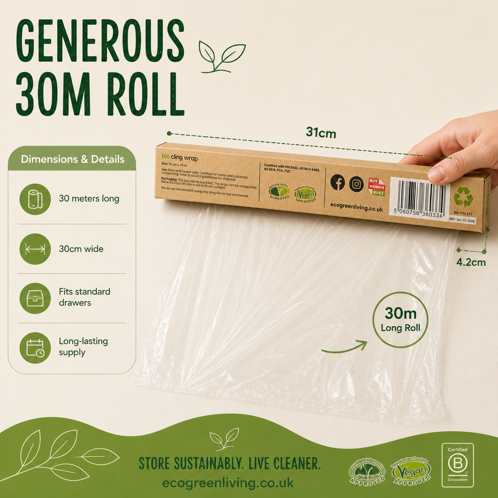 Compostable Cling Film - 1 x 30m roll