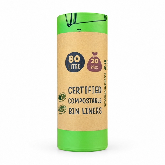 80L Bin Liners | 1 Roll of 20 Bags | Eco Green Living