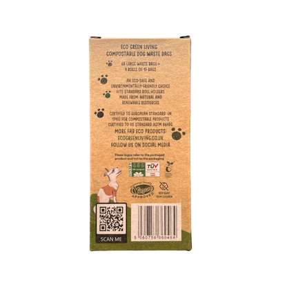 Compostable Dog Waste Bags | 1 Pack - 60 Large Bags