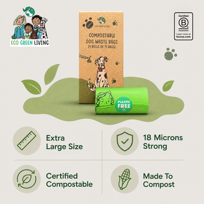 Compostable Dog Waste Bags | 1 Pack - 60 Large Bags