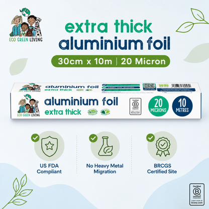 100% Recycled Aluminium Foil - 30cm x 10m