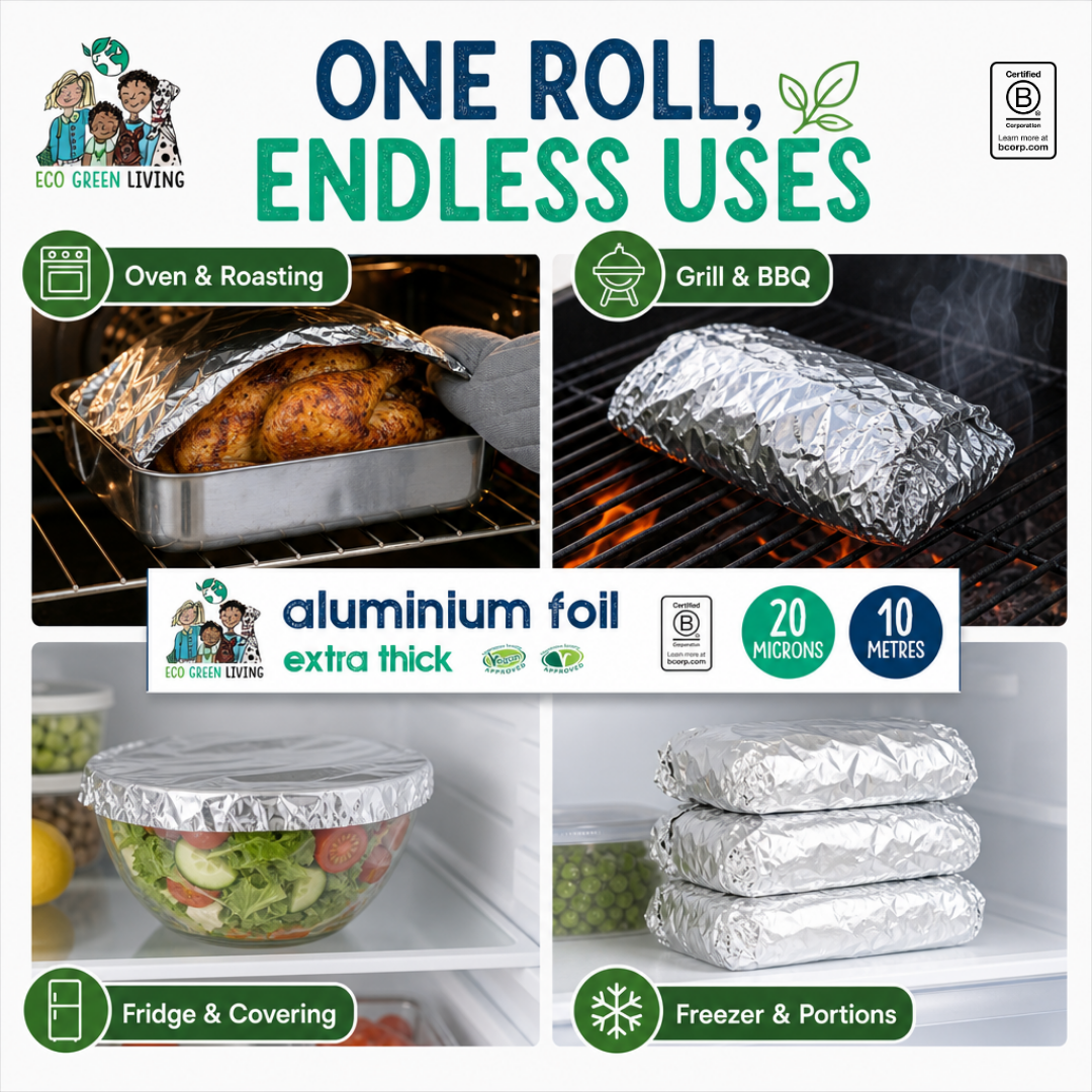 100% Recycled Aluminium Foil - 30cm x 10m