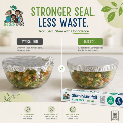 100% Recycled Aluminium Foil - 30cm x 10m