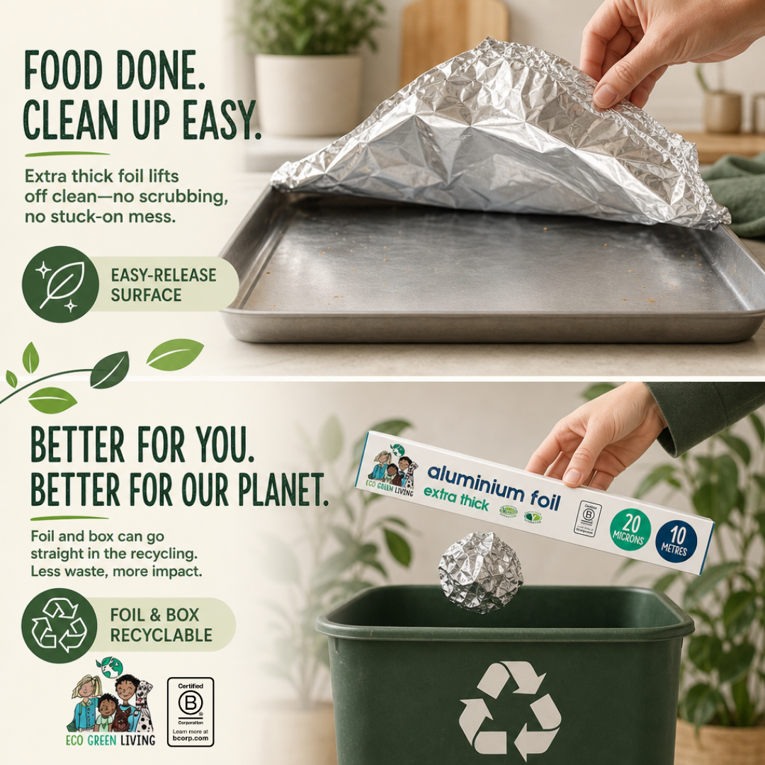 100% Recycled Aluminium Foil - 30cm x 10m