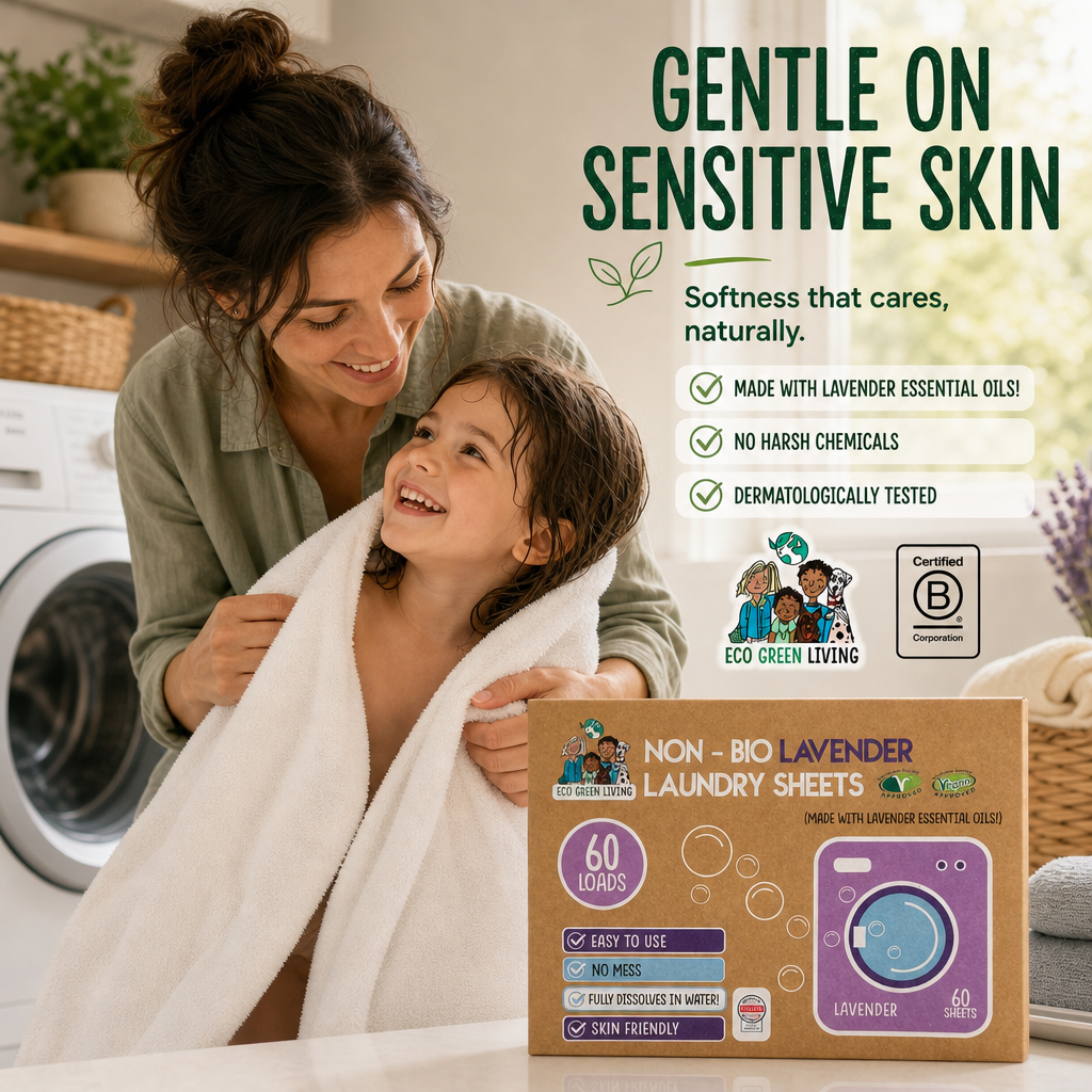 Non-Bio Laundry Detergent Sheets x 60 (Lavender) Eco Green Living