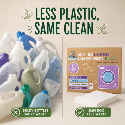 Non-Bio Laundry Detergent Sheets x 60 (Lavender) Eco Green Living