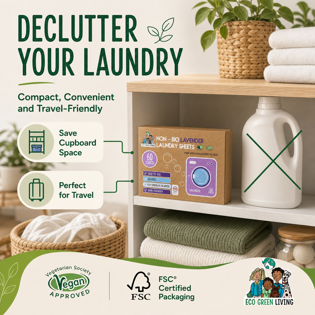Non-Bio Laundry Detergent Sheets x 60 (Lavender) Eco Green Living