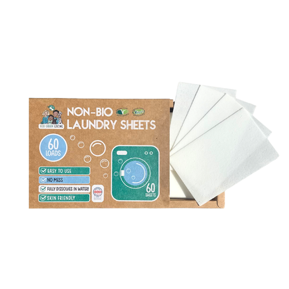 Non-Bio Laundry Detergent Sheets x 60 (Fragrance-Free) Eco Green Living