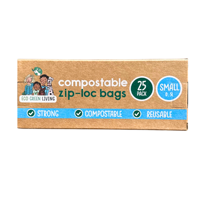 Compostable Resealable Bags Small  | 0.5 Litre (25 bags)