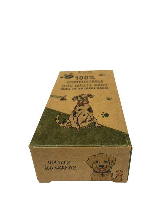 Compostable Dog Waste Bags | 1 Pack - 60 Large Bags - EcoGreenBusiness