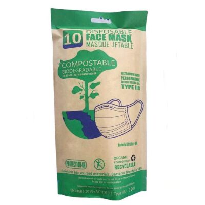 Compostable Face Masks - Certified - Medical Grade Type 2 - EcoGreenBusiness