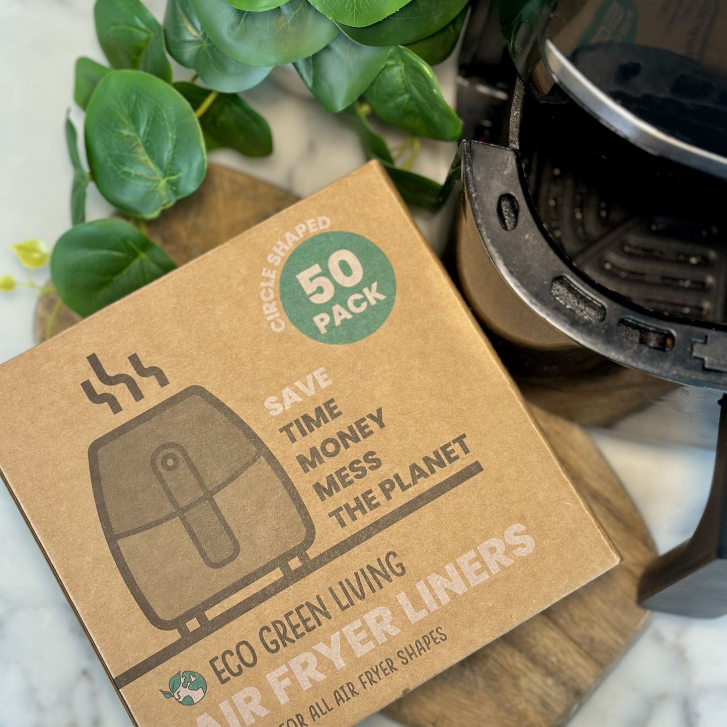 Air Fryer Liners 50 Papers, suitable for all air fryers.