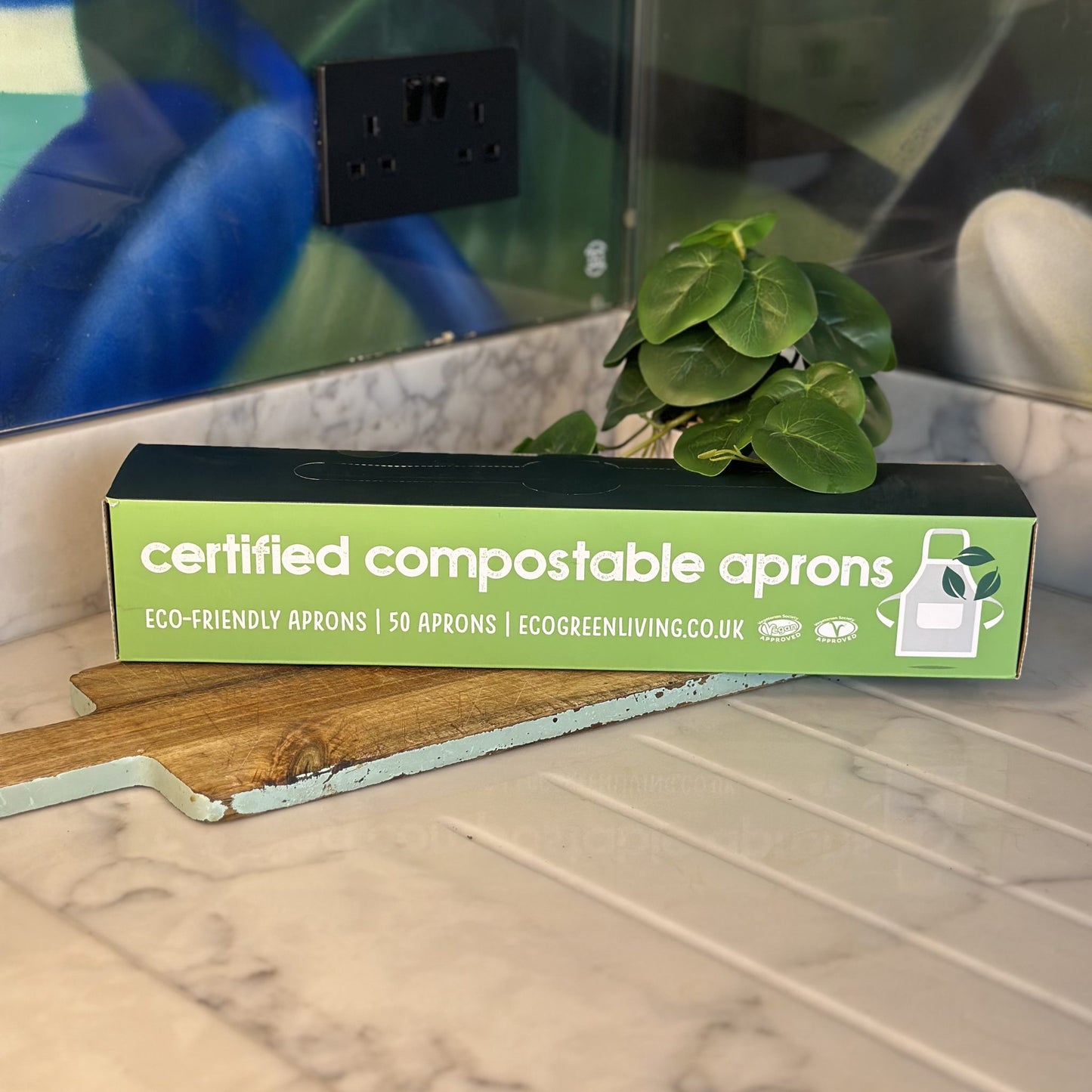 Eco-friendly Certified Compostable Aprons (50 aprons)