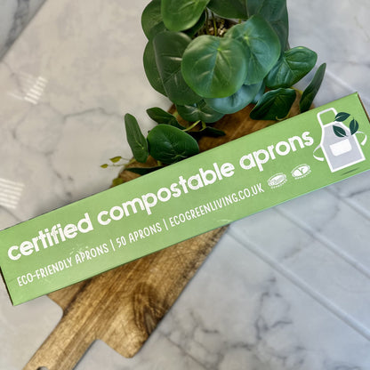Eco-friendly Certified Compostable Aprons (50 aprons)