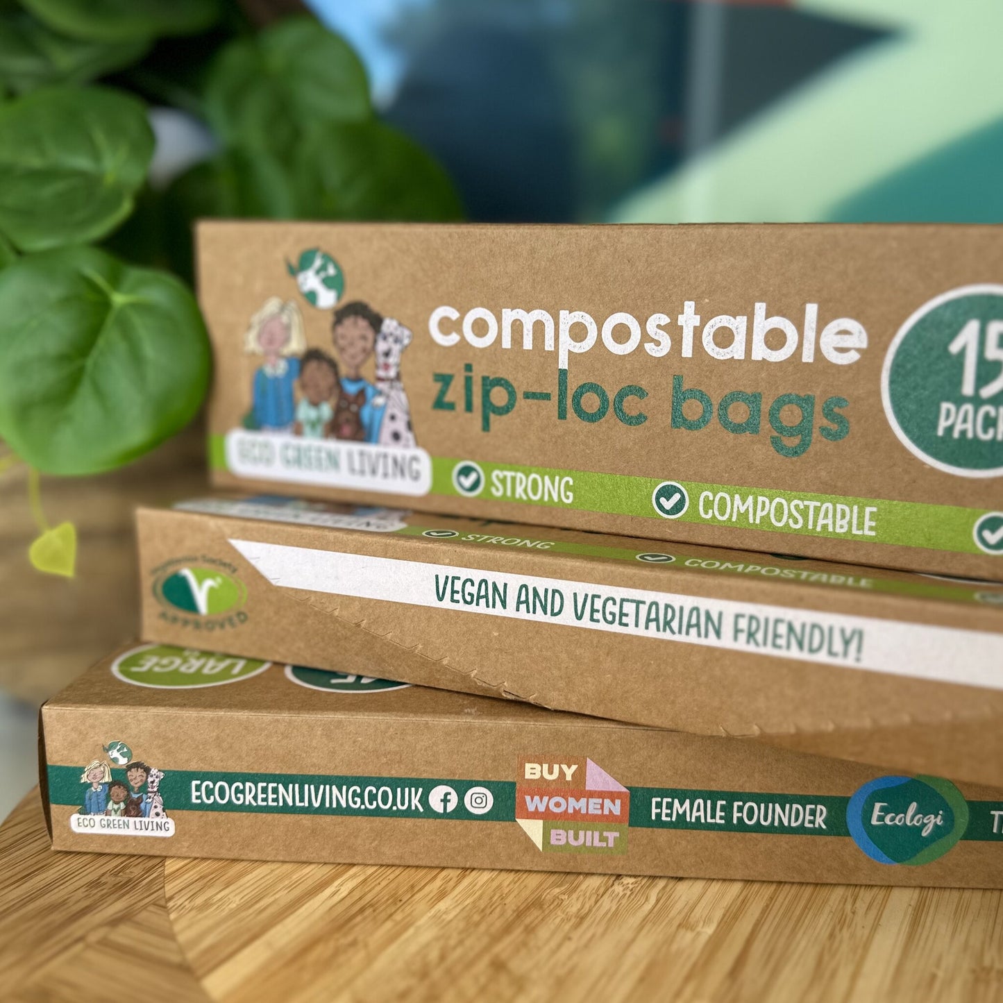 Compostable Resealable Bags Large  | 2.5 Litre (15 bags)