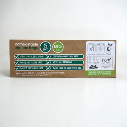 Compostable Resealable Bags Large  | 2.5 Litre (15 bags)