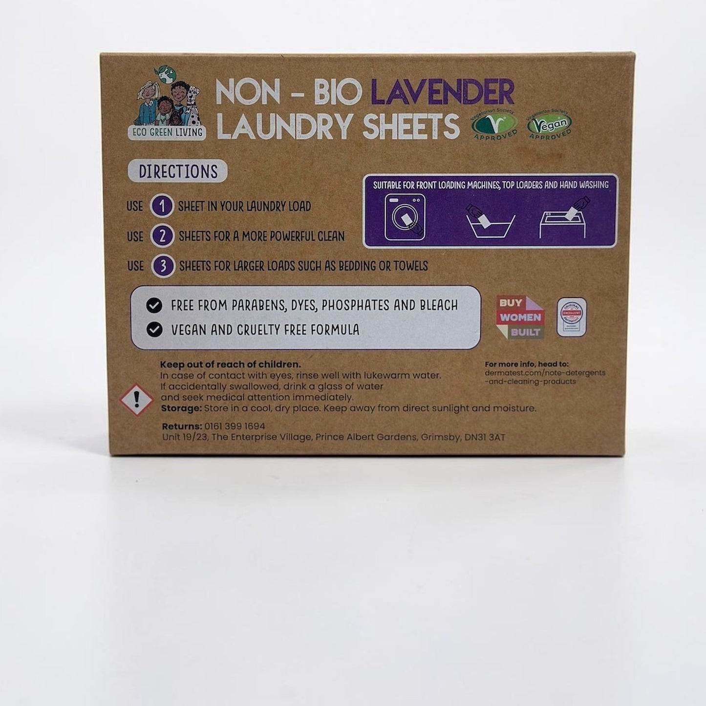 Non-Bio Laundry Detergent Sheets x 60 (Lavender) Eco Green Living